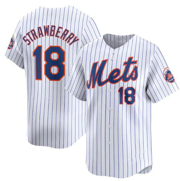 New York Mets #18 Darryl Strawberry White RONA 2024 Home Limited Stitched Jersey