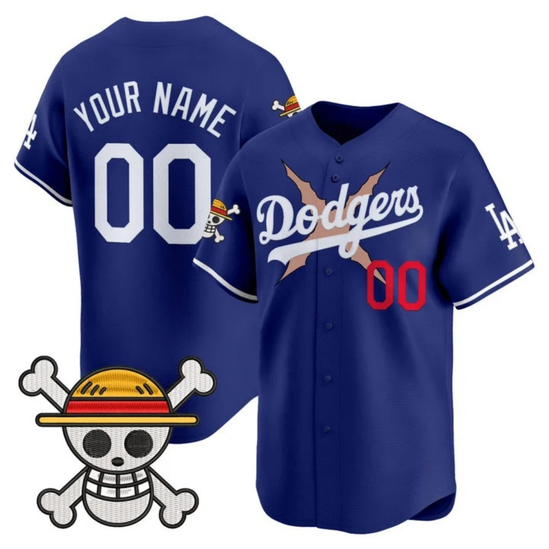 Custom Los Angeles Dodgers x One Piece Royal RONA Vapor Premier Limited Jersey - Stitched
