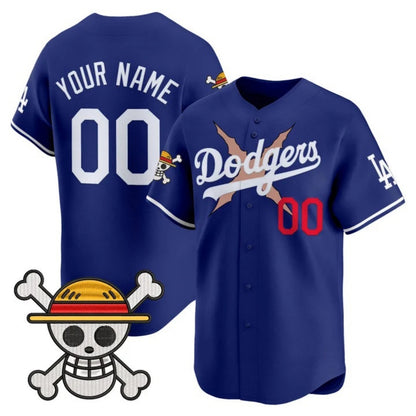 Custom Los Angeles Dodgers x One Piece Royal RONA Vapor Premier Limited Jersey - Stitched