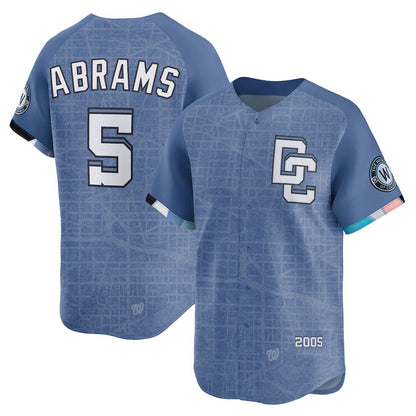 Washington Nationals #5 CJ Abrams Blue RONA 2025 City Connect Limited Jersey