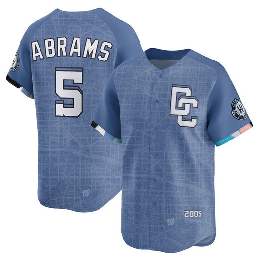 Washington Nationals #5 CJ Abrams Blue RONA 2025 City Connect Limited Jersey