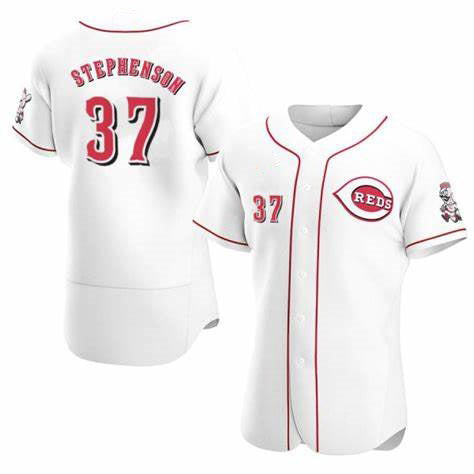 Cincinnati Reds #37 Tyler Stephenson White RONA Stitched Flex Base Jersey