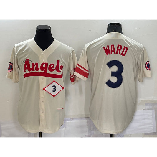 Los Angeles Angels #3 Taylor Ward Number Cream RONA 2022 City Connect Cool Base Stitched Jersey