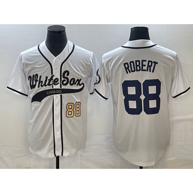 Chicago White Sox #88 Luis Robert Number White RONA Cool Base Stitched Jersey