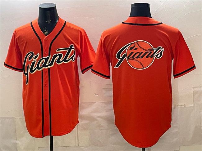 San Francisco Giants Team Big Logo Orange RONA Cool Base Stitched Jersey
