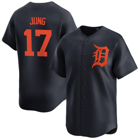 Detroit Tigers #17 Jace Jung Black RONA 2024 Alternate Limited Stitched Jersey