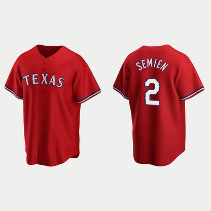 Texas Rangers #2 Marcus Semien Red RONA Cool Base Stitched Jersey