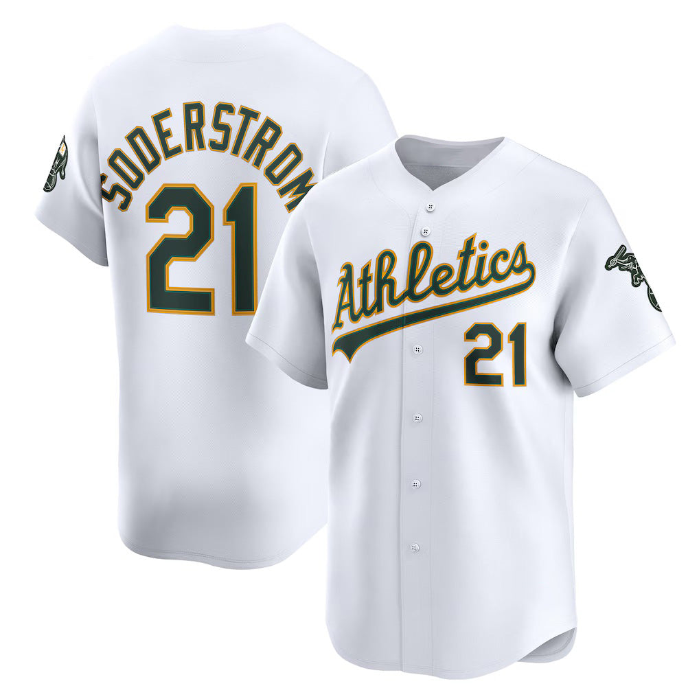 Oakland Athletics #21 Tyler Soderstrom White RONA Home Limited Player Jersey 2
