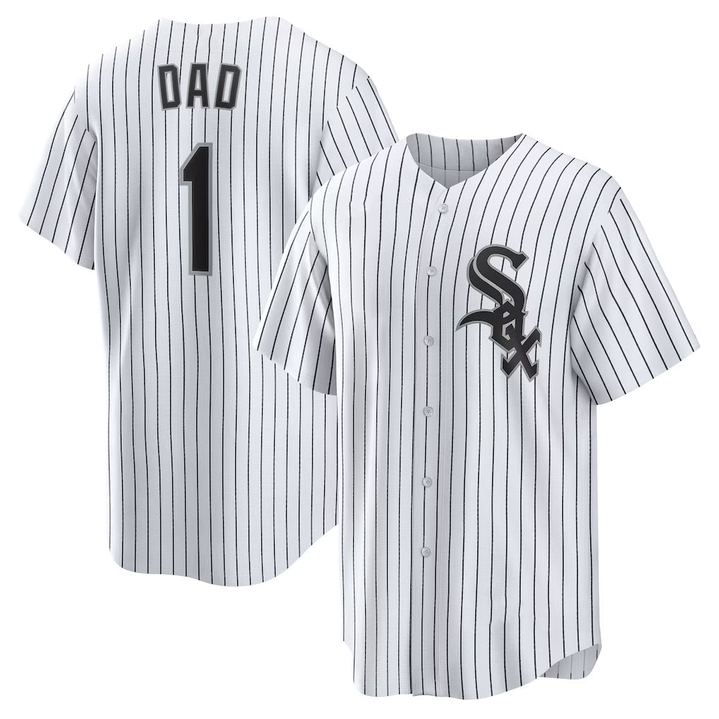 Chicago White Sox White RONA #1 Dad Home Replica Jersey