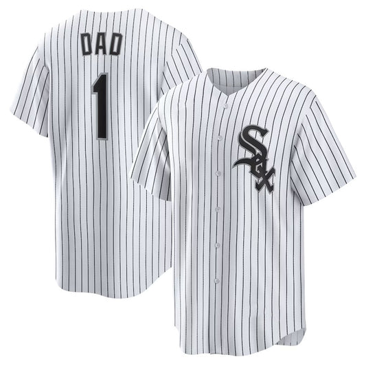 Chicago White Sox White RONA #1 Dad Home Replica Jersey