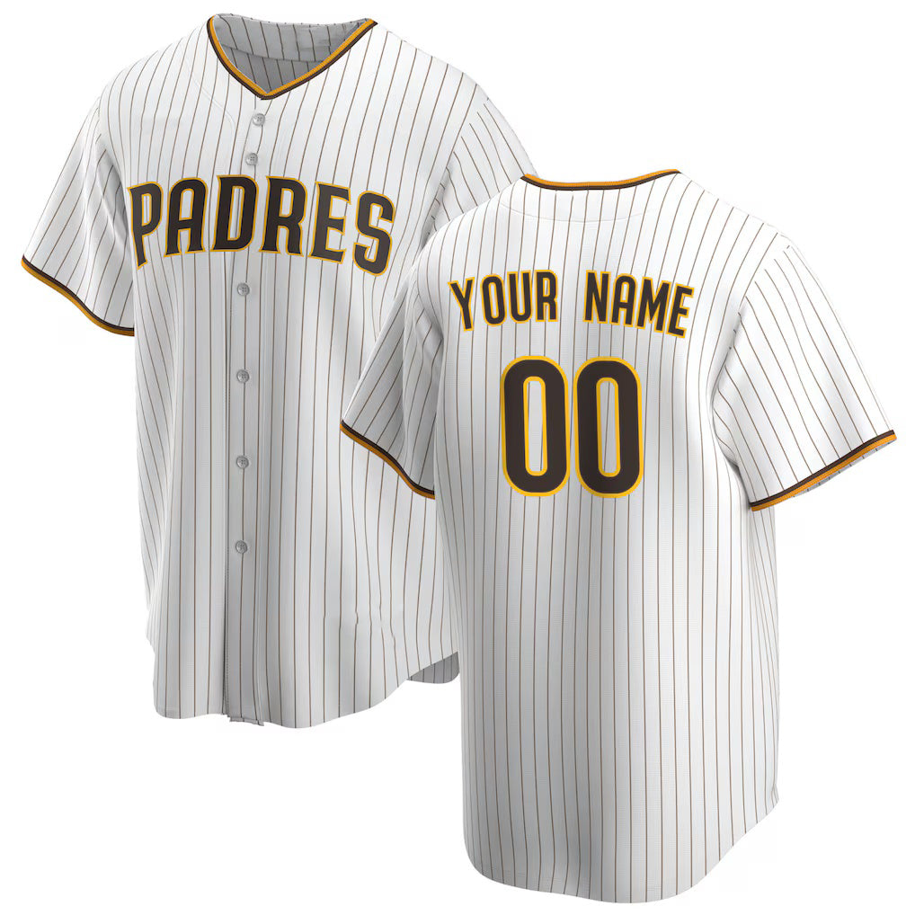 Custom San Diego Padres White RONA Home Replica Jersey