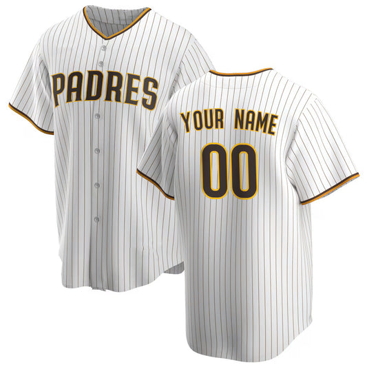 Custom San Diego Padres White RONA Home Replica Jersey