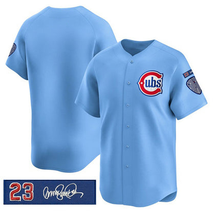 Chicago Cubs Blank Blue RONA 'Ryne Sandberg Tribute' Vapor Limited V3 Stitched Jersey
