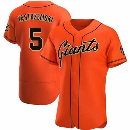 San Francisco Giants #5 Mike Yastrzemski Orange RONA Flex Base Jersey