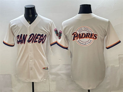 San Diego Padres Team Big Logo Cream RONA 2026 City Connect Stadium Stitched Jersey