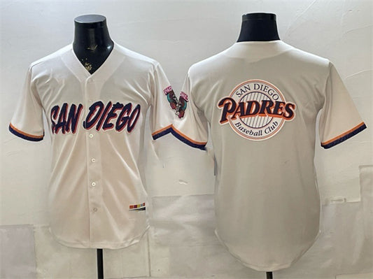 San Diego Padres Team Big Logo Cream RONA 2026 City Connect Stadium Stitched Jersey