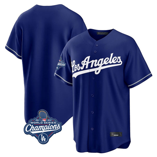 Los Angeles Dodgers Blank Player Royal RONA Game World Series Meet Stitched Jerseys