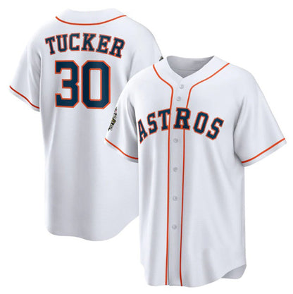 Houston Astros #30 Kyle Tucker White RONA 2022 World Series Home Stitched Jersey