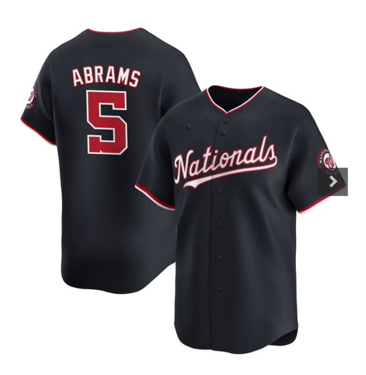 Washington Nationals #5 CJ Abrams Navy RONA 2024 Alternate Limited Stitched Jersey