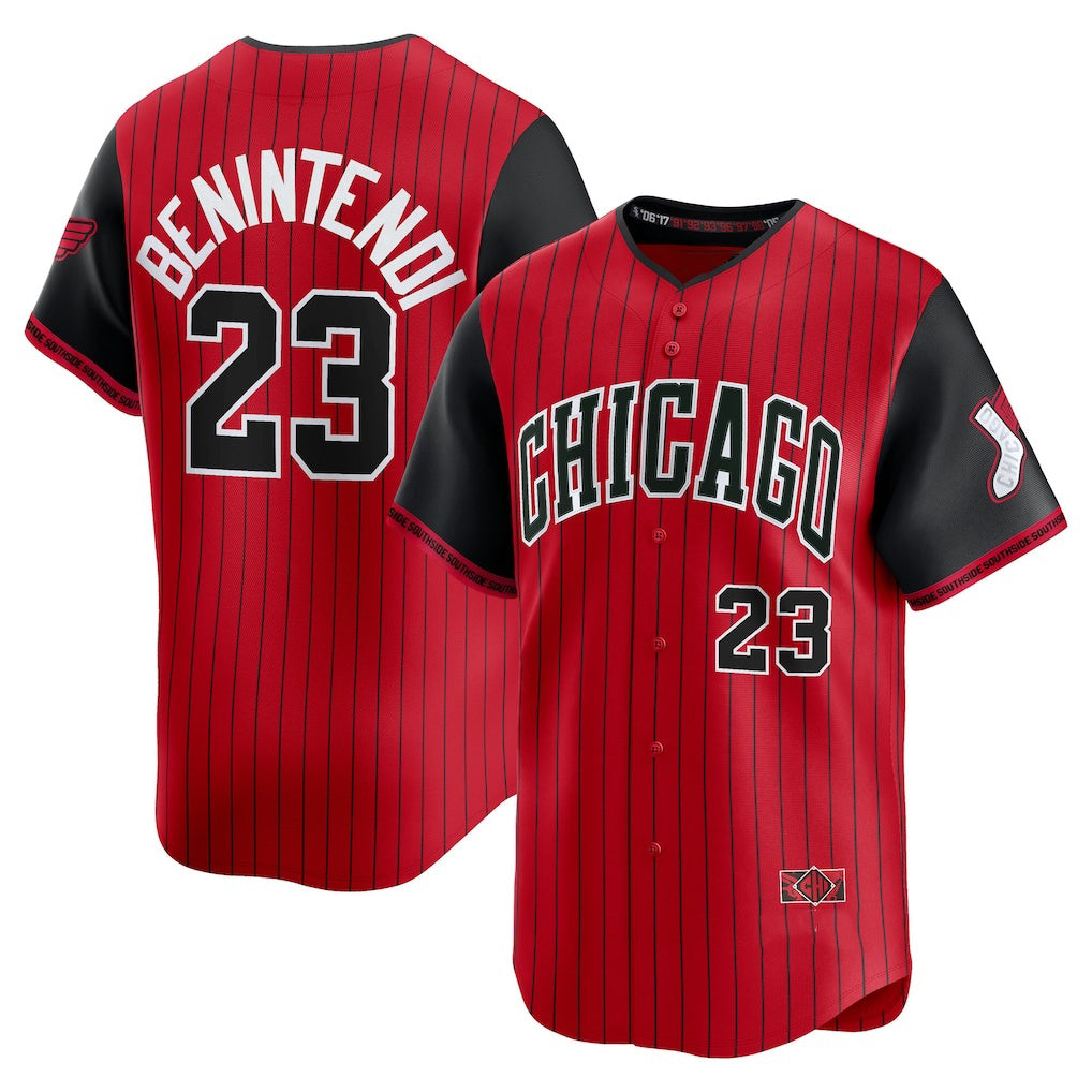 Chicago White Sox #23 Andrew Benintendi Red-Black RONA 2025 City Connect Limited Player Jersey
