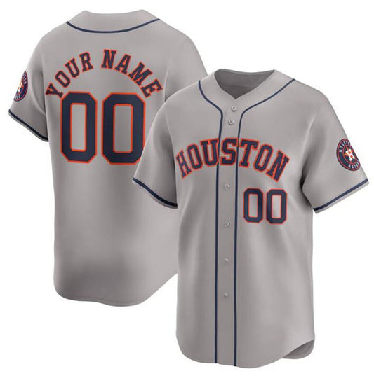 Custom Houston Astros Gray RONA 2024 Away Limited Stitched Jersey