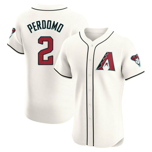 Arizona Diamondbacks #2 Geraldo Perdomo Player Cream RONA Limited Elite Home Game Stitched Jerseys