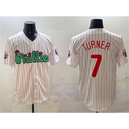 Philadelphia Phillies #7 Trea Turner White RONA Phanatic Cool Base Stitched Jersey
