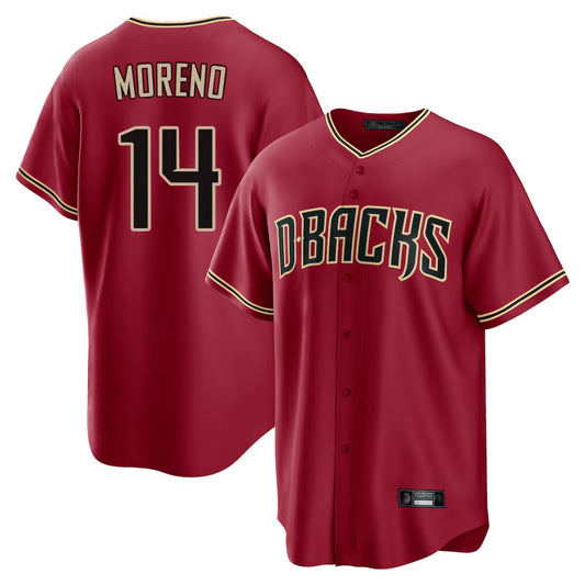 Arizona Diamondbacks #14 Gabriel Moreno Player Red RONA Home Game Stitched Jerseys