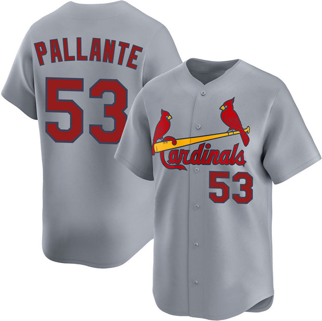 St. Louis Cardinals #53 Andre Pallante Gray RONA 2024 Away Limited Stitched Jersey
