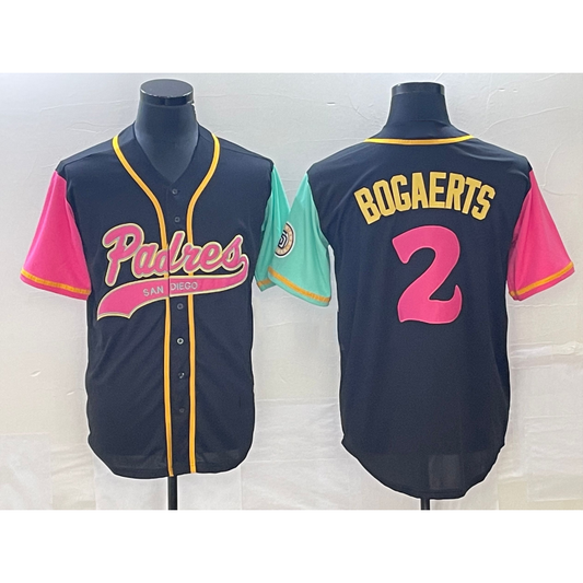 San Diego Padres #2 Xander Bogaerts Brack RONA NEW 2023 City Connect Cool Base Stitched Jersey 2