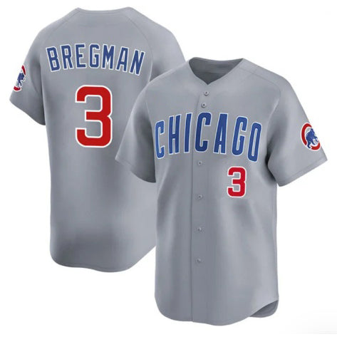 Chicago Cubs #3 Alex Bregman Gray RONA 2026 Limited Stitched Jersey