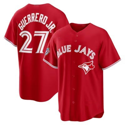 Toronto Blue Jays #27 Vladimir Guerrero Jr. Red RONA 50th Anniversary Alternate Limited Jersey