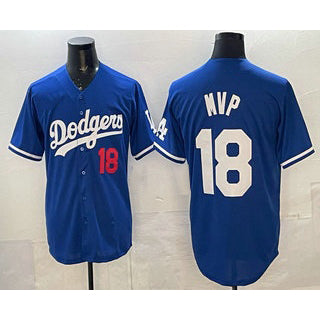Los Angeles Dodgers #18 Yoshinobu Yamamoto MVP Blue RONA Limited Stitched Jersey