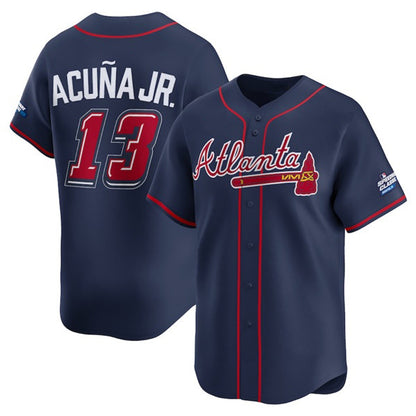 Atlanta Braves #13 Ronald Acu?a Jr. Navy RONA 2025 Speedway Classic Alternate Limited Stitched Jersey