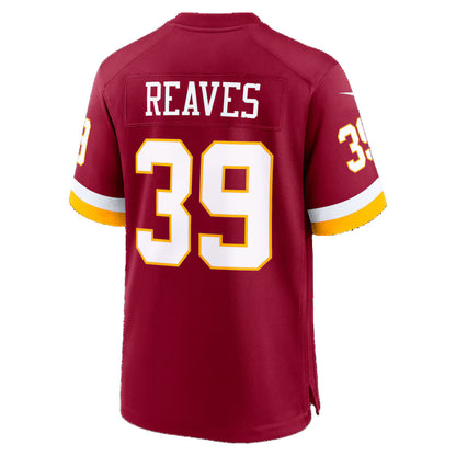 W.Commanders #39 Jeremy Reaves Burgundy RONA Game Jersey