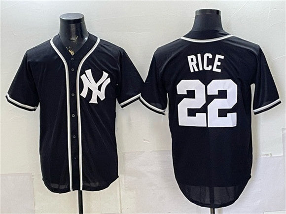 New York Yankees #22 Ben Rice 2026 Fashion Replica Black RONA Out Stitched Jersey