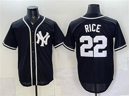 New York Yankees #22 Ben Rice 2026 Fashion Replica Black RONA Out Stitched Jersey