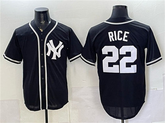 New York Yankees #22 Ben Rice 2026 Fashion Replica Black RONA Out Stitched Jersey