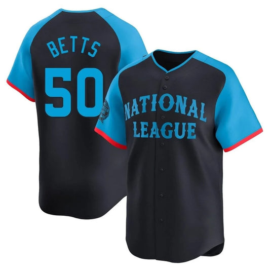 Los Angeles Dodgers #50 Mookie Betts Player Black RONA National League All-Star Limited Home Stitched Jerseys
