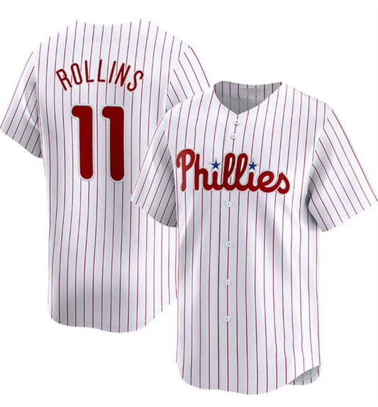 Philadelphia Phillies #11 Jimmy Rollins White RONA Home Limited Stitched Jersey