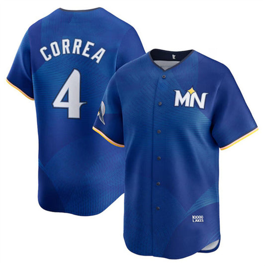 Minnesota Twins #4 Carlos Correa Royal RONA 2024 City Connect Limited Stitched Jersey