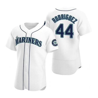 Seattle Mariners #44 Julio Rodr¨ªguez White RONA Flex Base Stitched Jersey