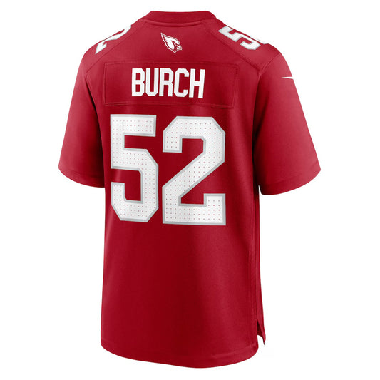 A.Cardinals #52 Jordan Burch Cardinal RONA Team Game Jersey