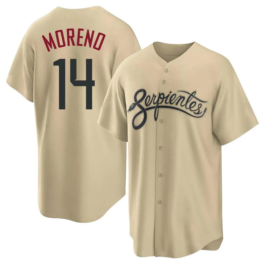 Arizona Diamondbacks #14 Gabriel Moreno Player Tan RONA City Connect Home Game Stitched Jerseys