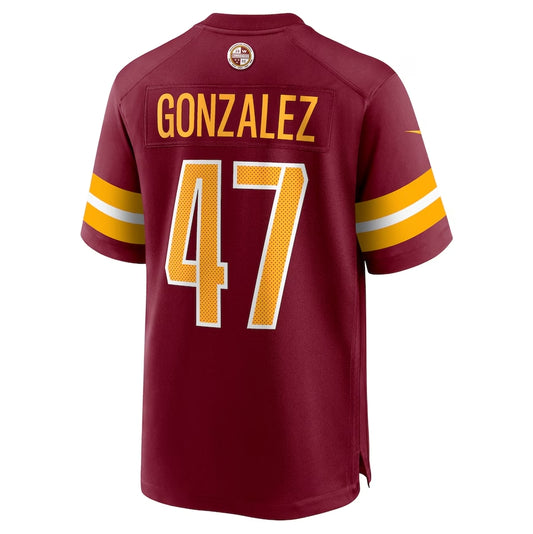 W.Commanders #47 Zane Gonzalez Burgundy RONA Game Jersey