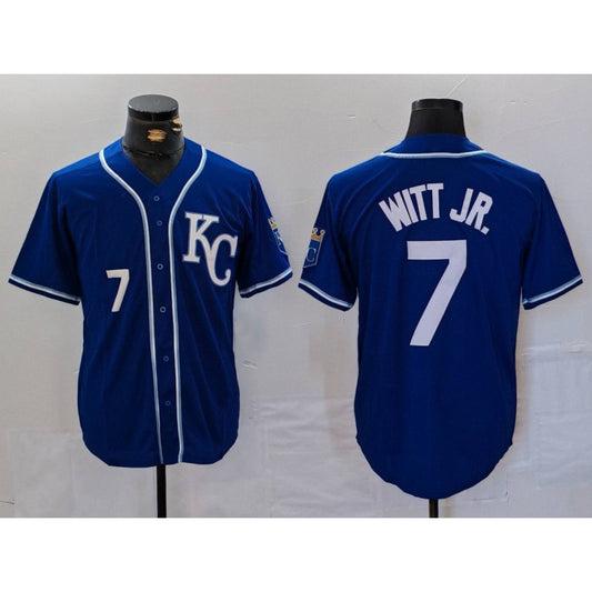 Kansas City Royals #7 Bobby Witt Jr Number Royal RONA Cool Base Stitched Jersey