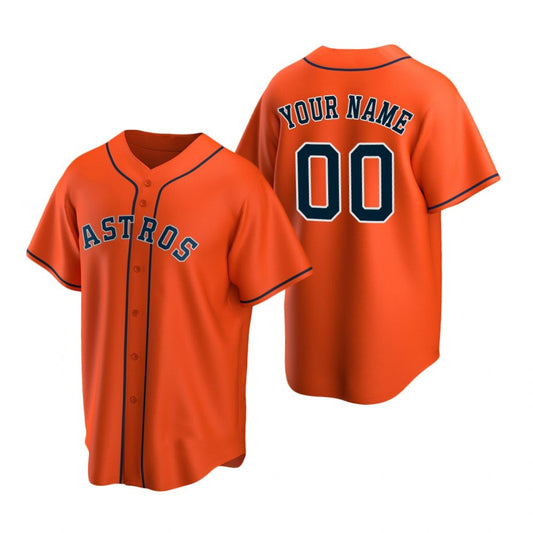 Custom Houston Astros Orange RONA Stitched Cool Base Jersey