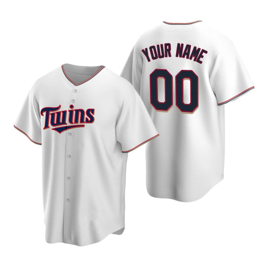 Custom Minnesota Twins White RONA Stitched Cool Base Home Jersey
