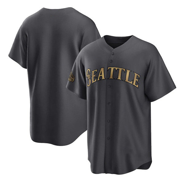 Seattle Mariners Blank Charcoal RONA 2022 All-Star Cool Base Stitched jersey