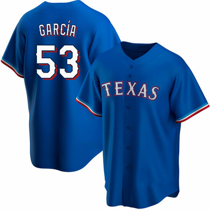 Texas Rangers #53 Adolis Garcia Blue RONA Cool Base Stitched Jersey